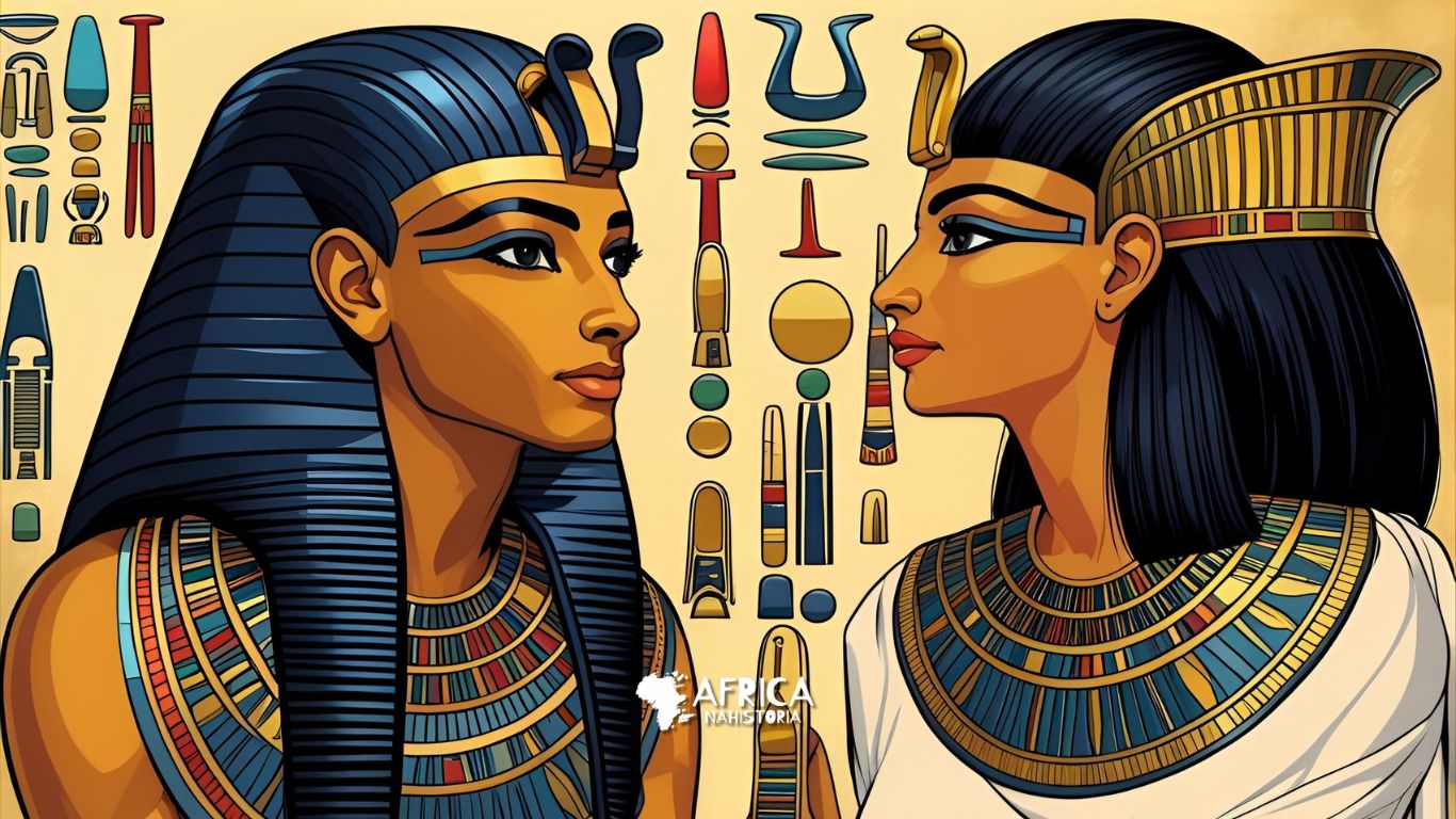 Amasis e Amenofis I Governantes egipcios mencionados em relacao as rainhas Ahhotep e Ahmes Nefertari respectivamente
