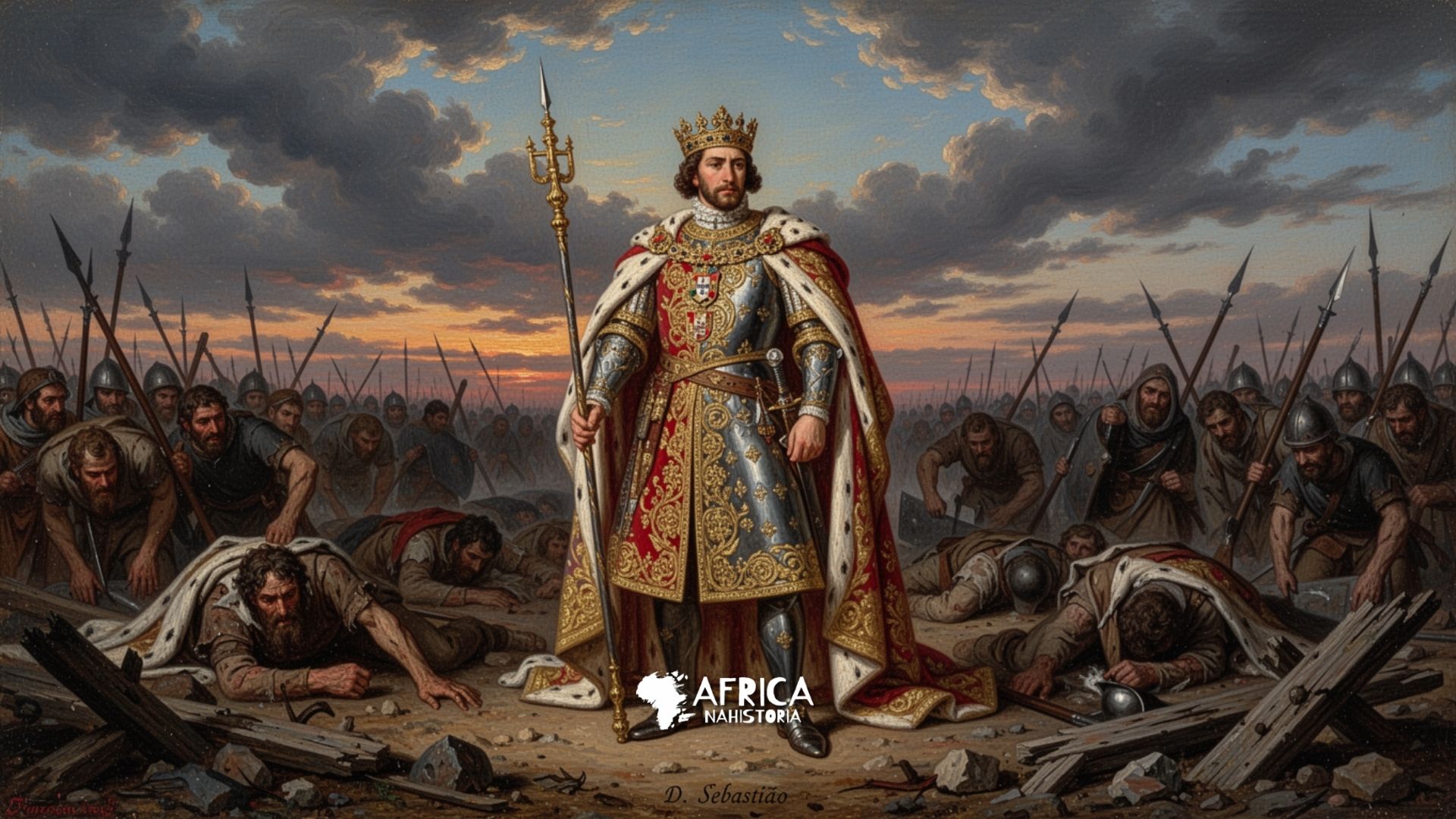 D. Sebastião Rei de Portugal, cujo exército foi impedido de retornar após a Batalha de Wadi al-Makhazin